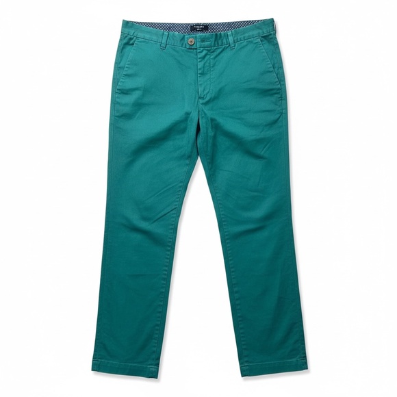 Ted Baker London Tailored Chinos Pants – Teal Green – 36R –